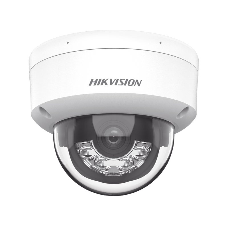 Cámara Domo IP 2 Megapixel Lente 2.8 mm Dual Light Micrófono Integrado Antivandálico IK08 ACUSENSE Exterior IP67 PoE Micro SD DS-2CD1123G2-LIU(F) - SILYMX