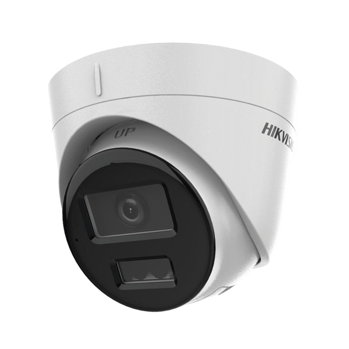 Dual Light Turret IP 2 Megapixel Lente 2.8 mm 30 mts IR + 30 mts Luz Blanca Micrófono Integrado ACUSENSE Lite Exterior IP67 H.265 PoE ONVIF Micro SD DS-2CD1323G2-LIUF - SILYMX