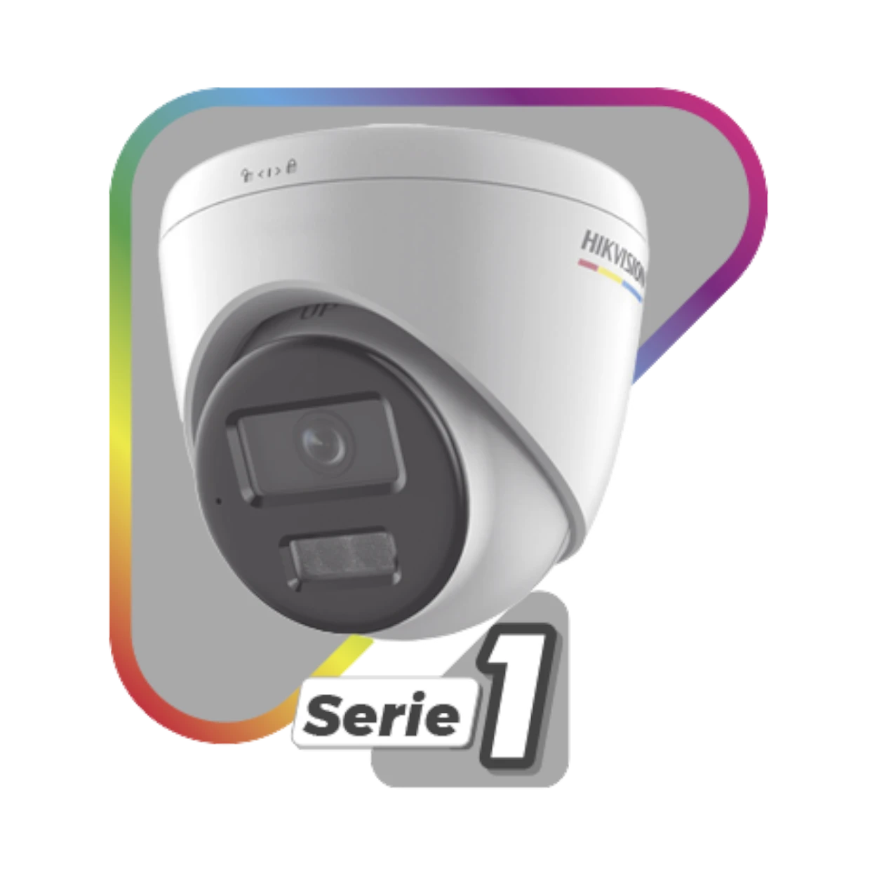 Camara Turret IP 2MP Full HD Dual Light ColorVu Microfono PoE Hikvision DS-2CD1327G2H-LIUF - SILYMX