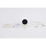 Cámara Turret IP Hikvision DS-2CD1343G0-I(C) · 4MP · Lente 2.8 mm · IR 30 m · WDR 120 dB · IP67 · PoE · H.265+ - SILYMX