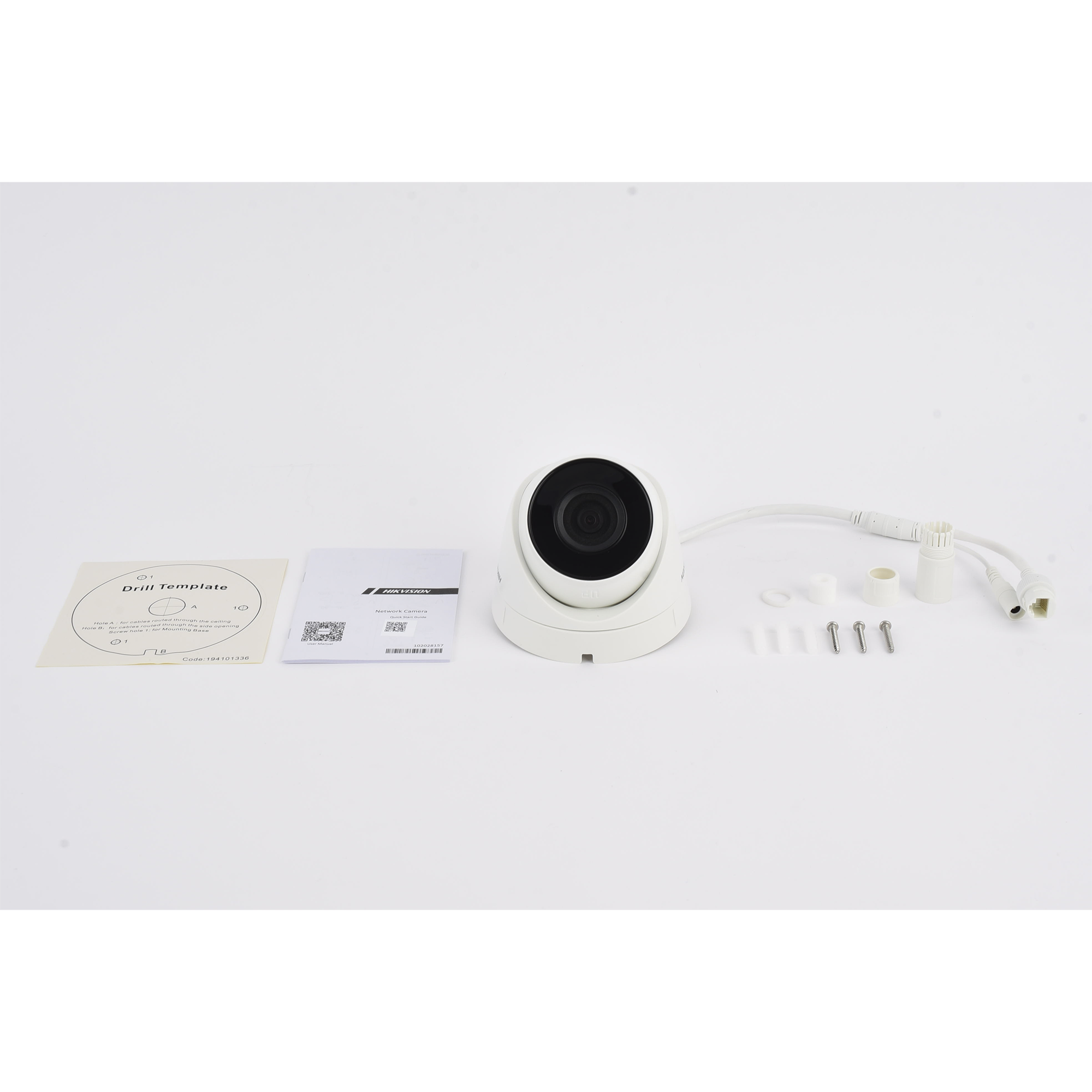 Cámara Turret IP Hikvision DS-2CD1343G0-I(C) · 4MP · Lente 2.8 mm · IR 30 m · WDR 120 dB · IP67 · PoE · H.265+ - SILYMX