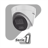 Cámara Dual Light Turret IP 4 Megapixel Lente 2.8 mm 30 mts IR + 30 mts Luz Blanca Micrófono Integrado ACUSENSE Lite Exterior IP67 H.265 PoE ONVIF Micro SD DS-2CD1343G2-LIUF - SILYMX