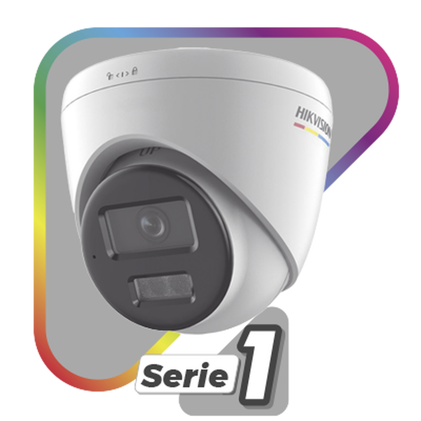 Cámara Turret IP 4 Megapixel Lente 2.8 mm 30 mts IR + 30 mts Luz Blanca Micrófono Integrado ACUSENSE Lite Exterior IP67 WDR 120 dB PoE Micro SD ONVIF DS-2CD1347G2H-LIUF - SILYMX
