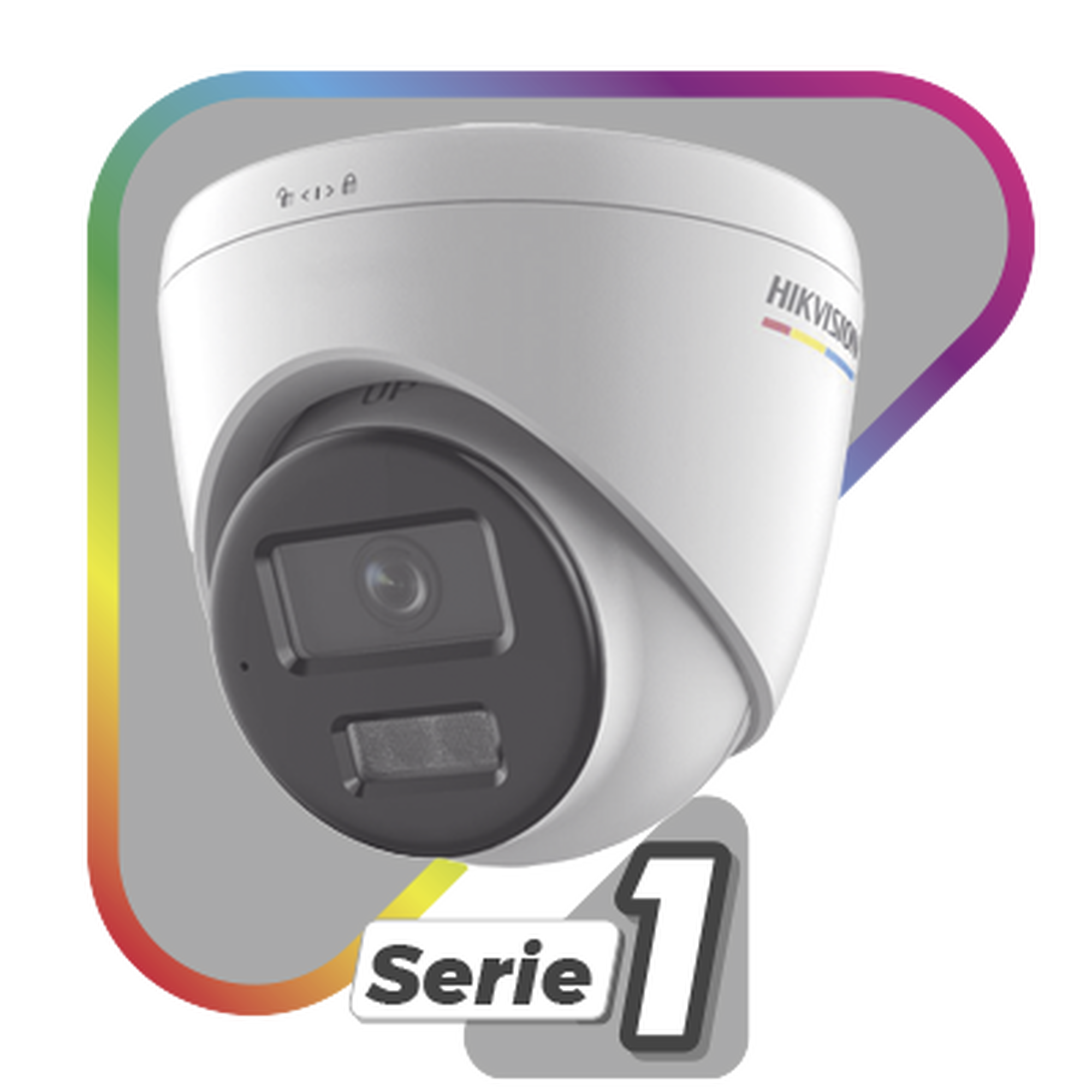 Cámara Turret IP 4 Megapixel Lente 2.8 mm 30 mts IR + 30 mts Luz Blanca Micrófono Integrado ACUSENSE Lite Exterior IP67 WDR 120 dB PoE Micro SD ONVIF DS-2CD1347G2H-LIUF - SILYMX