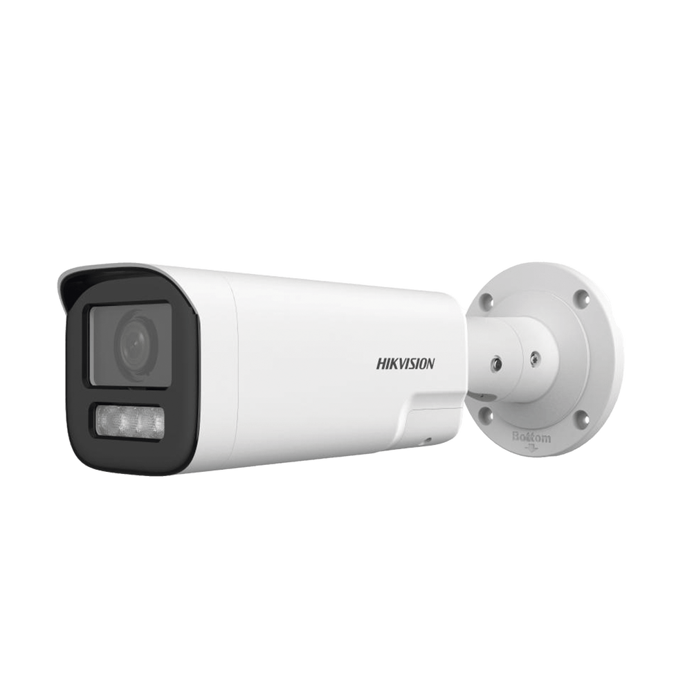 Cámara Bala IP 4 Megapixel Lente Mot. 2.7 a 13.5 mm Dual Light 60 mts IR + 60 mts Luz Blanca Darkfighter S Exterior IP67 IK10 WDR 130 dB 4 Analíticos: AcuSense Deteccion Facial Conteo de Personas por Cruce y Zona DS-2CD3646G2HT-LIZS - SILYMX