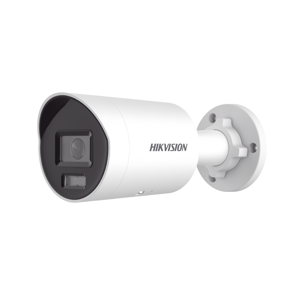 Dual Light + 2 Micrófonos Integrados Bala IP 8 Megapixel 4K Lente 2.8 mm 40 mts Luz Blanca + 40 mts IR ACUSENSE Exterior IP67 WDR 120 dB PoE ONVIF Micro SD Metal ACUSEARCH DS-2CD2083G2-LI2U