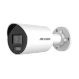 Cámara Dual Light + ColorVu Bala IP 8 Megapixel 4K ente 2.8 mm 40 mts IR + 40 mts Luz Blanca Exterior IP67 Luz Intermitente y Alerta de Audio Micrófono Integrado ACUSENSE Filtro de Falsas Alarmas Metal ACUSEARCH DS-2CD2087G2H-LIU/SL - SILYMX