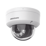 Dual Light + 2 Micrófonos Integrados Domo IP 2 Megapixel Lente 2.8 mm 30 mts Luz Blanca + 30 mts IR ACUSENSE Exterior IP67 IK10 WDR 120 dB PoE ONVIF Micro SD Metal ACUSEARCH DS-2CD2123G2-LIS2U - SILYMX