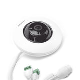 Cámara Mini Fisheye IP 5 Megapixel HIKVISION Panorámica 180° - 360° Microfono Integrado 8 mts IR Uso en Interior PoE Múltiples Vistas por iVMS-4200 Alarmas I/O Micro SD  DS-2CD2955G0-ISU - SILYMX