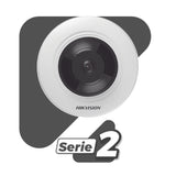 Cámara Mini Fisheye IP 5 Megapixel HIKVISION Panorámica 180° - 360° Microfono Integrado 8 mts IR Uso en Interior PoE Múltiples Vistas por iVMS-4200 Alarmas I/O Micro SD  DS-2CD2955G0-ISU - SILYMX
