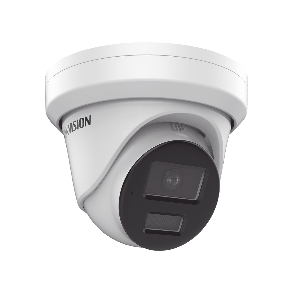 Turret IP 4 Megapixel Lente 2.8 mm Dual Light (40 mts IR + 40 mts Luz Blanca DARKFIGHTER S Microfono Integrado Exterior IP67 WDR 130 dB 4 Analíticos: AcuSense, Detección Facial, Conteo de Personas por Cruce y Zona DS-2CD3346G2H-LISU - SILYMX