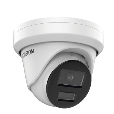 Turret IP 6 Megapixel Lente 2.8 mm 40 mts IR Exterior IP67 Micrófono Integrado DARKFHGITER PoE Alarmas y Audio I/O ONVIF Micro SD 4 Analíticos: AcuSense Detección Facial Conteo de Personas por Cruce y Zona DS-2CD3366G2-IS(U)(H) - SILYMX