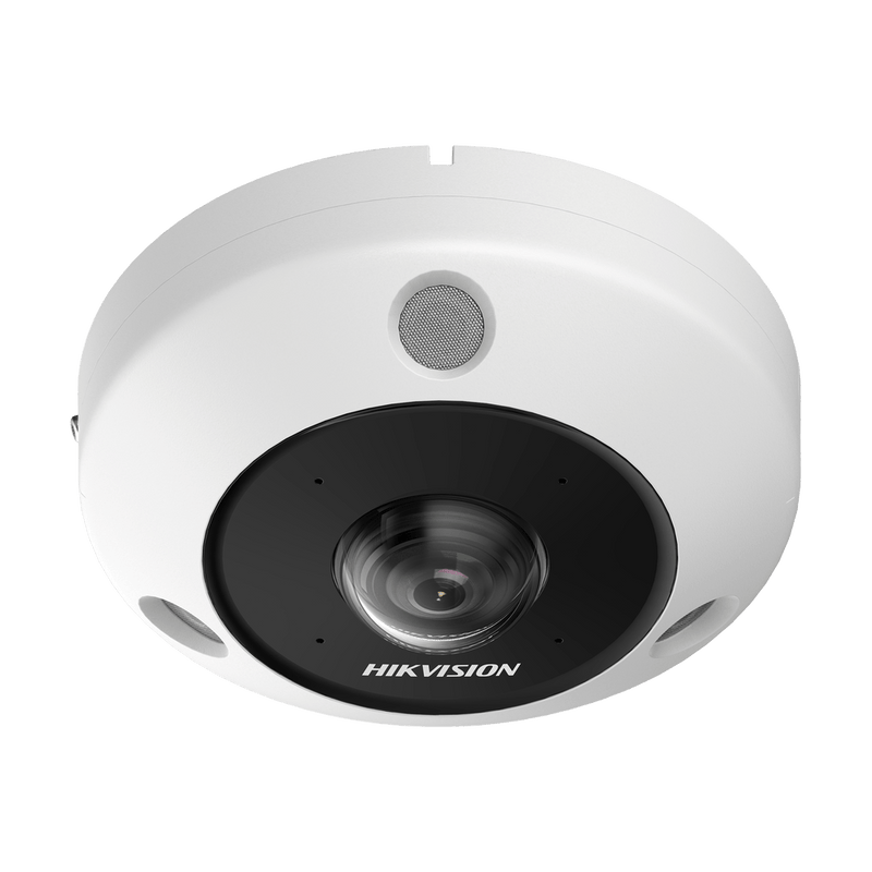 Fisheye IP 6 Megapixel 180° - 360° Dewarping Heat Map HEOP 2.0 Conteo de Personas IP67 IK10 15 mts IR Entrada y Salida de Audio y Alarma Múltiples Vistas Micrófono Integrado DS-2CD6365G1-IVS - SILYMX