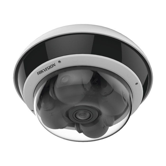 PanoVu Series Vista Panorámica 360º 4 Lentes Mot. 2.8 a 8 mm 5 Megapixel por Lente + 1 Vista Fisheye 2 Megapixel 22 Megapixel en Total DARKFIGHTER ACUSENSE Exterior IP67 IK10 NEMA 4X PoE+ 30 mts IR Micro SD DS-2CD6D55G2-IZHS - SILYMX