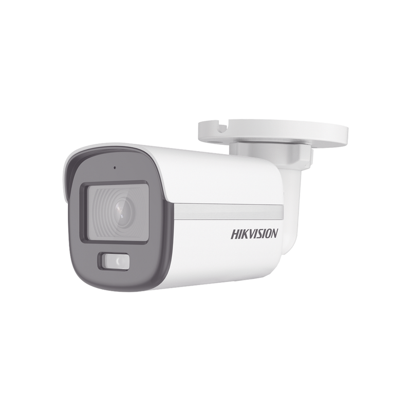 Cámara Bala TURBOHD 2 Megapixel 1080p Imagen a color 24/7 Lente 2.8 mm  METAL Luz Blanca 20 mts Exterior IP67 TVI-AHD-CVI-CVBS dWDR DS-2CE10DF0T-F