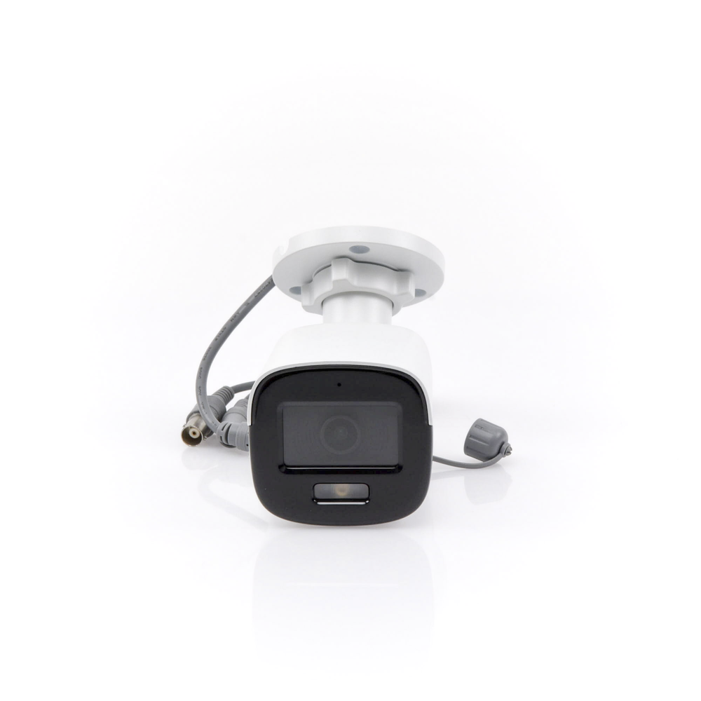 Cámara Bala Hikvision TURBOHD 3K (5MP) Lente 2.8 mm Micrófono Integrado Imagen a Color 24/7 Luz Blanca 20m Exterior IP67 DS-2CE10KF0T-FS - SILYMX