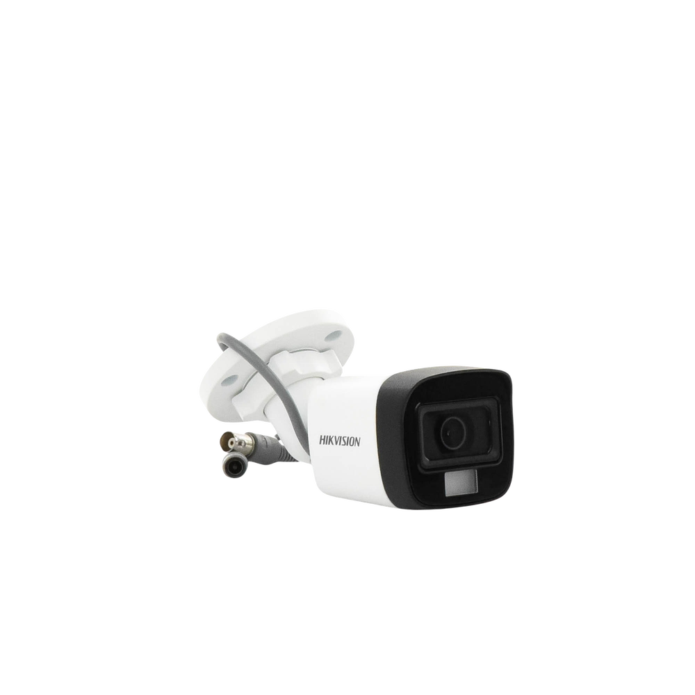Cámara Bala TURBOHD 2 Megapixel (1080p) Lente 2.8 mm 30 mts IR EXIR + 20 mts Luz Blanca Micrófono Integrado Gran Angular 101° Exterior IP67 4 Tecnologías Dual Light + ColorVu DS-2CE16D0T-LFS - SILYMX