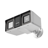 Cámara Bala TURBOHD 3K 5 Megapixel Lente 2.8 mm 60 mts IR + 60 mts Luz Blanca Gran Angular 104.9° Exterior IP67 Micrófono Integrado dWDR 4 Tecnologías Dual Light + ColorVu DS-2CE18K0T-LFS - SILYMX