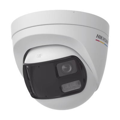 HIKVISIONDS-2CE72KF3TP-DLS[ColorVu + Panoramica + Dual Light] Turret TURBOHD 3K (5 Megapixel) / Micrófono Integrado / Visión 180° / Imagen a Color 24/7 / 40 mts Luz Blanca + 40 mts IR / Exterior IP67 / WDR - SILYMX