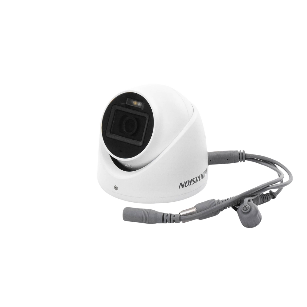 Cámara Turret TURBOHD 3K 5 Megapixel Lente 2.8 mm 30 mts IR + 20 mts Luz Blanca Gran Angular IP67 Micrófono Integrado dWDR Metal DS-2CE76K0T-LMFS - SILYMX