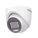 Cámara Turret TURBOHD 3K 5 Megapixel Lente 2.8 mm 30 mts IR + 20 mts Luz Blanca Gran Angular IP67 Micrófono Integrado dWDR Metal DS-2CE76K0T-LMFS - SILYMX