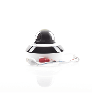 Cámara Mini Domo PTZ IP 4 Megapixel 4X Zoom H.265+ 20 mts IR EXIR WDR PoE IK10 Exterior IP66 DarkFighter Micrófono Integrado Micro SD - SILYMX