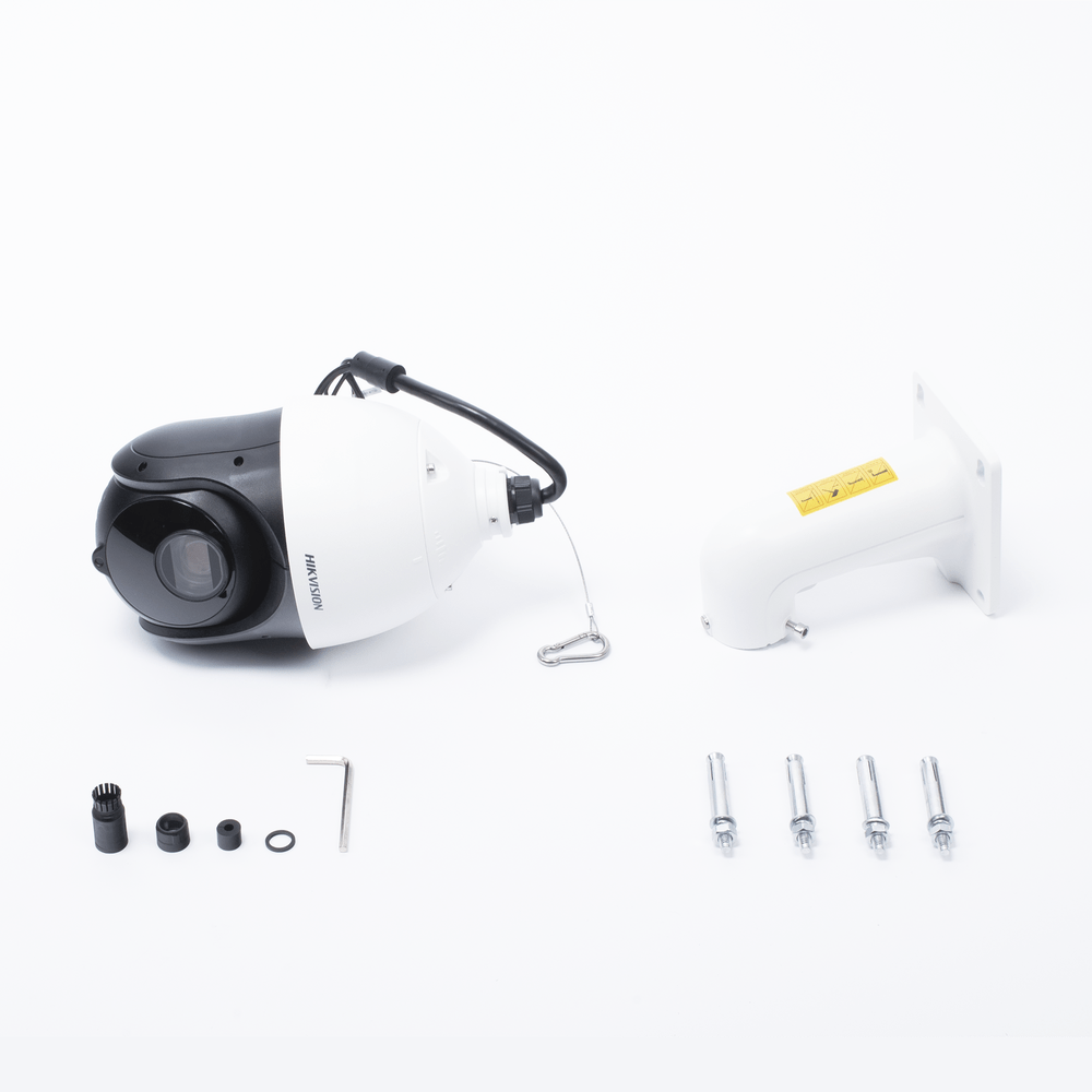 PROTECCIÓN ACTIVA  Domo PTZ IP 8 Megapixel 25X Zoom 200 mts IR ACUSENSE (Evita Falsas Alarmas) IP66 IK10 Alerta Audible y Luz Estroboscópica Autoseguimiento 2.0 Hi-PoE DARKFIGHTER Rapid Focus microSD DS-2DE7A825IW-AEB(T5) - SILYMX