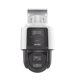 Cámara TandemVu PTZ IP 4 Megapixel con Cámara Panoramica 4 Megapixel 4X Zoom Dual Light 40 mts IR + 30 mts Luz Blanca ACUSENSE IP66 PoE+ DARKFIGHTER - SILYMX