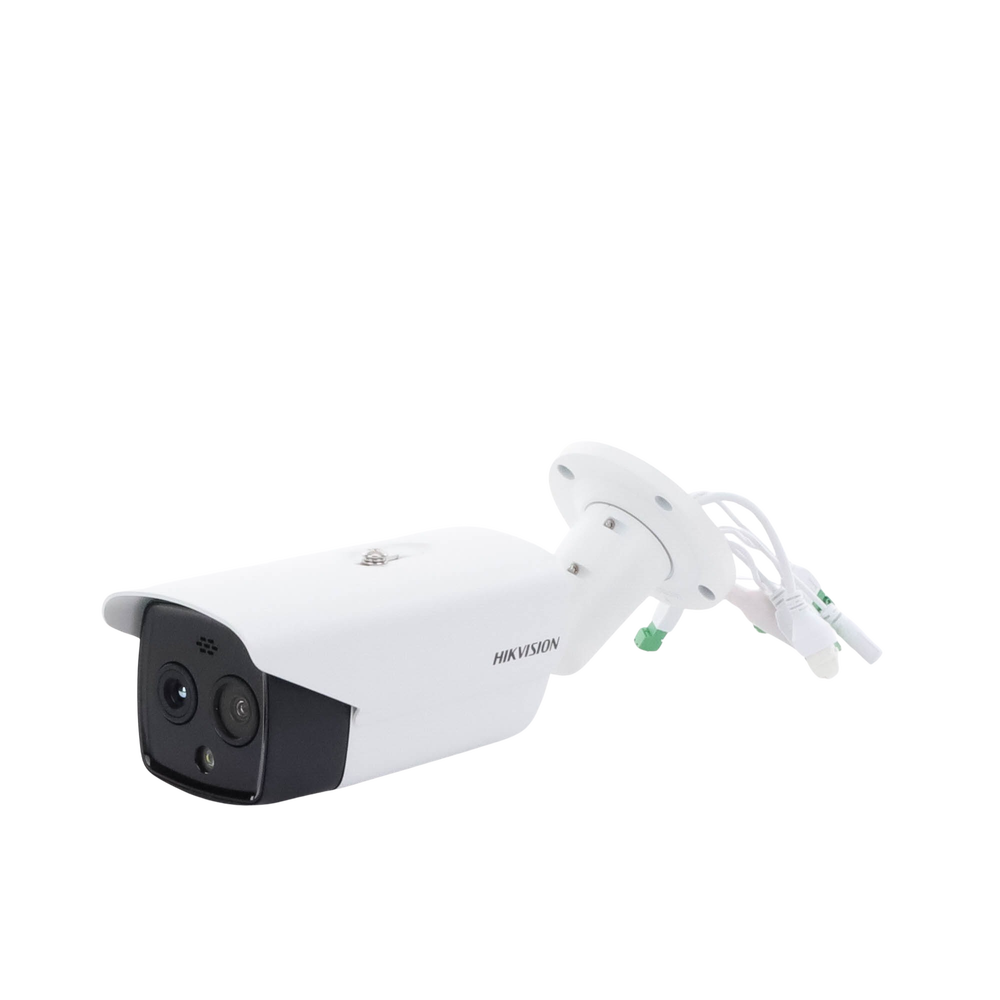 Cámara Bala Ip Dual De 4mp Termométrica Con Sirena Hikvision DS-2TD2628-7/QA - SILYMX