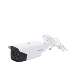 Cámara Bala Ip Dual De 4mp Termométrica Con Sirena Hikvision DS-2TD2628-7/QA - SILYMX