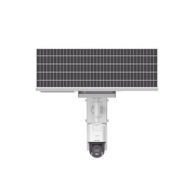 Kit Solar IP All in One Cámara PT ColorVu 4 Megapixel Lente 4 mm Panel Solar Batería de Respaldo de Litio 23.2Ah Hasta 24 Días Conexión 4G Accesorios de Instalación DS-2XS3Q47G1-LDH/4G/C18S40 - SILYMX
