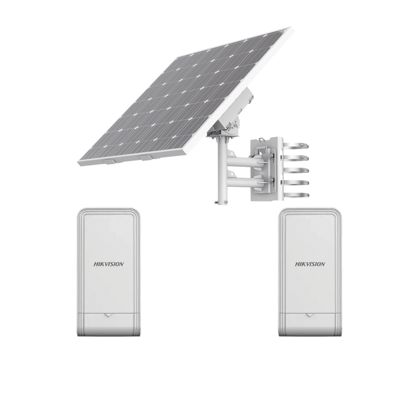 Kit Solar de Alimentación + 2 Puntos de Acceso AP Panel Solar Batería de Respaldo de Litio 360 Wh 2 Salidas de 12 Vcd Accesorios de Instalación Uso en Exterior IP66 DS-2XS6K01-C36S80/K