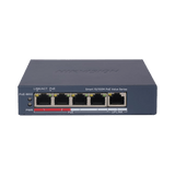 HIKVISIONDS-3E1105P-EI/MSwitch PoE+ / Monitoreable / 4 Puertos 10/100 Mbps PoE+ / 1 Puerto 10/100 Mbps Uplink / Configuración Nube Hik - PartnerPro / Modo Extendido hasta 300 Metros / 45 W - SILYMX