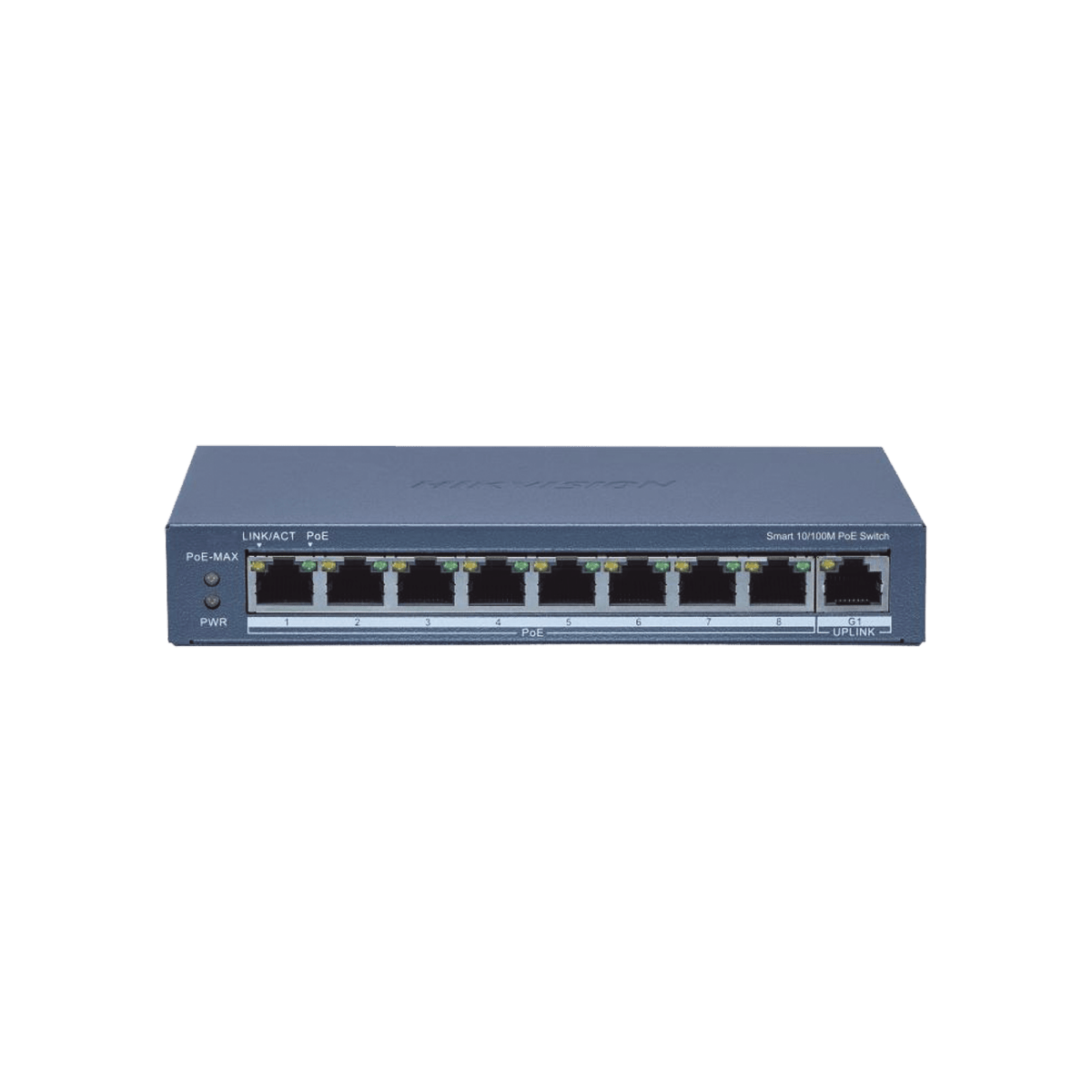 Switches PoEHIKVISIONDS-3E1309P-EI(B)Switch Administrable 8 Puertos PoE+ 110W Alcance 300m Gigabit Uplink Hikvision DS - 3E1309P - EI(B) - SILYMX