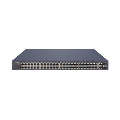 HIKVISIONDS-3E1552P-SISwitch PoE+ / Administrable / 48 Puertos 1000 Mbps PoE+ / 2 Puertos 1000 Mbps Uplink / 2 Puertos SFP / 470 Watts - SILYMX