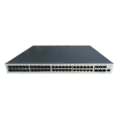 HIKVISIONDS-3E3754TFSwitch Gigabit / Administrable Capa 3 / 24 puertos 10/100/1000 Mbps + 24 puertos SFP / 6 puertos SFP+ 10 G de Uplink. - SILYMX
