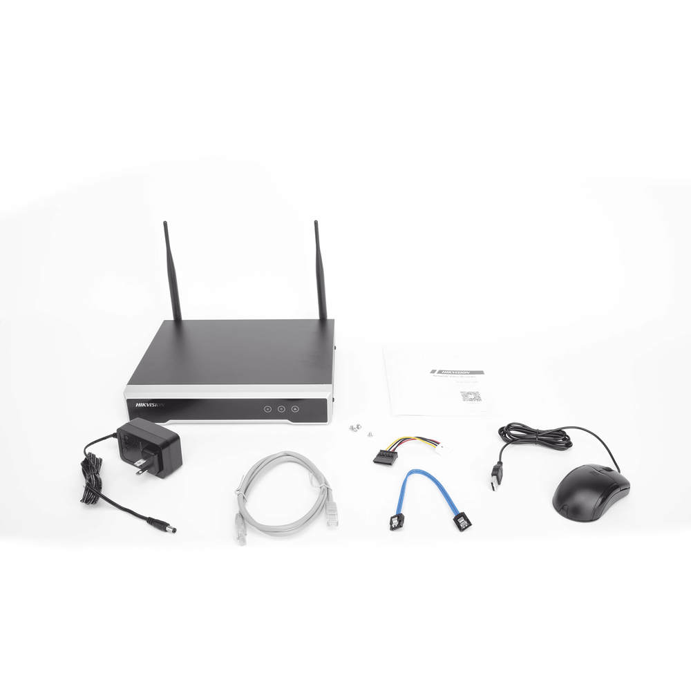 NVR 4 Megapixel 8 canales IP 1 Bahía de Disco Duro 2 Antenas Wi-Fi Salida de Vídeo Full HD DS-7108NI-K1/W/M(C) - SILYMX