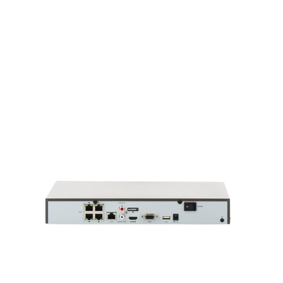 NVR 8 Megapíxel 4K 4 canales IP  4 Puertos PoE+ Salida de Vídeo en 4K DS-7604NI-Q1/4P(D) - SILYMX