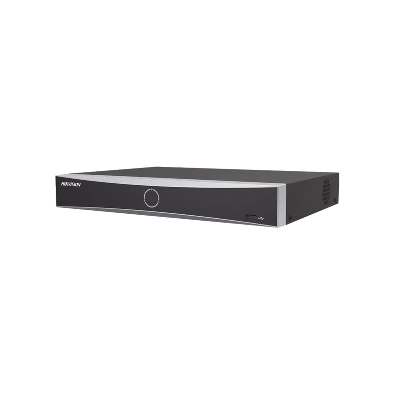 NVR HIKVISION de 12 Megapíxel (4K) 8 canales IP AcuSense Reconocimiento Facial 1 Bahía de Disco Duro HDMI en 4K Sin Puertos PoE DS-7608NXI-K1(B) - SILYMX