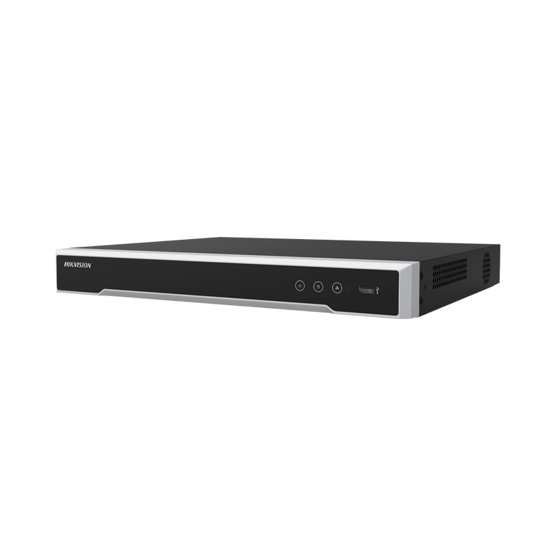 NVR 8 Megapixel (4K) Hikvision ACUSENSE 16 canales IP 16 Puertos PoE+ 2 Bahías de Disco Duro Vídeo en 4K DS-7616NI-Q2/16P(D) - SILYMX
