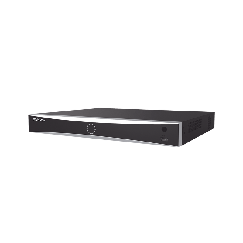 NVR HIKVISION 12 Megapixel 4K 16 Canales IP 16 Puertos PoE+ Reconocimiento Facial AcuSense 2 Bahías de Disco Duro Switch PoE 300 mts HDMI 4K 300 Mts PoE - SILYMX