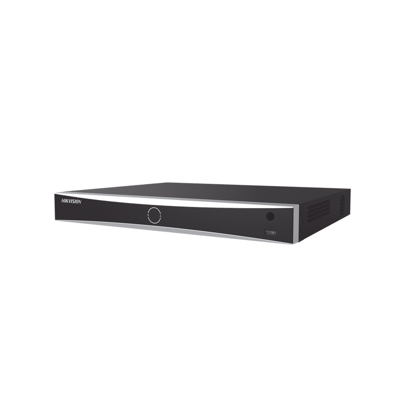 NVR 12 Megapixel (4K) 32 canales IP 16 Puertos PoE+ Recocimiento Facial AcuSense 2 Bahías de Disco Duro Alarmas I/O 300 Metros PoE DS-7632NXI-K2/16P - SILYMX
