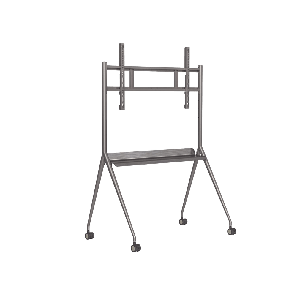 Montaje de Piso Móvil para Pantallas de 55" hasta 75" Compatible con VESA Incluye Soporte para la Pantalla - SILYMX