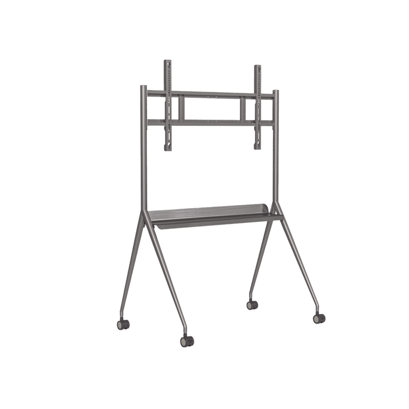 Montaje de Piso Móvil para Pantallas de 55" hasta 75" Compatible con VESA Incluye Soporte para la Pantalla - SILYMX