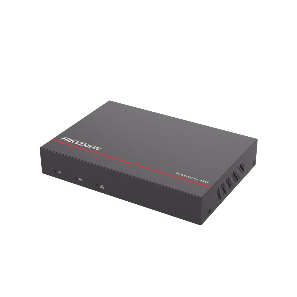 NVR + eSSD 4 Megapixel 4 Canales IP 4 Puertos PoE+ eSSD de 1 TB ACUSENSE Diseño Compacto y Cero Ruido DS-E04NI-Q1/4P/1T - SILYMX