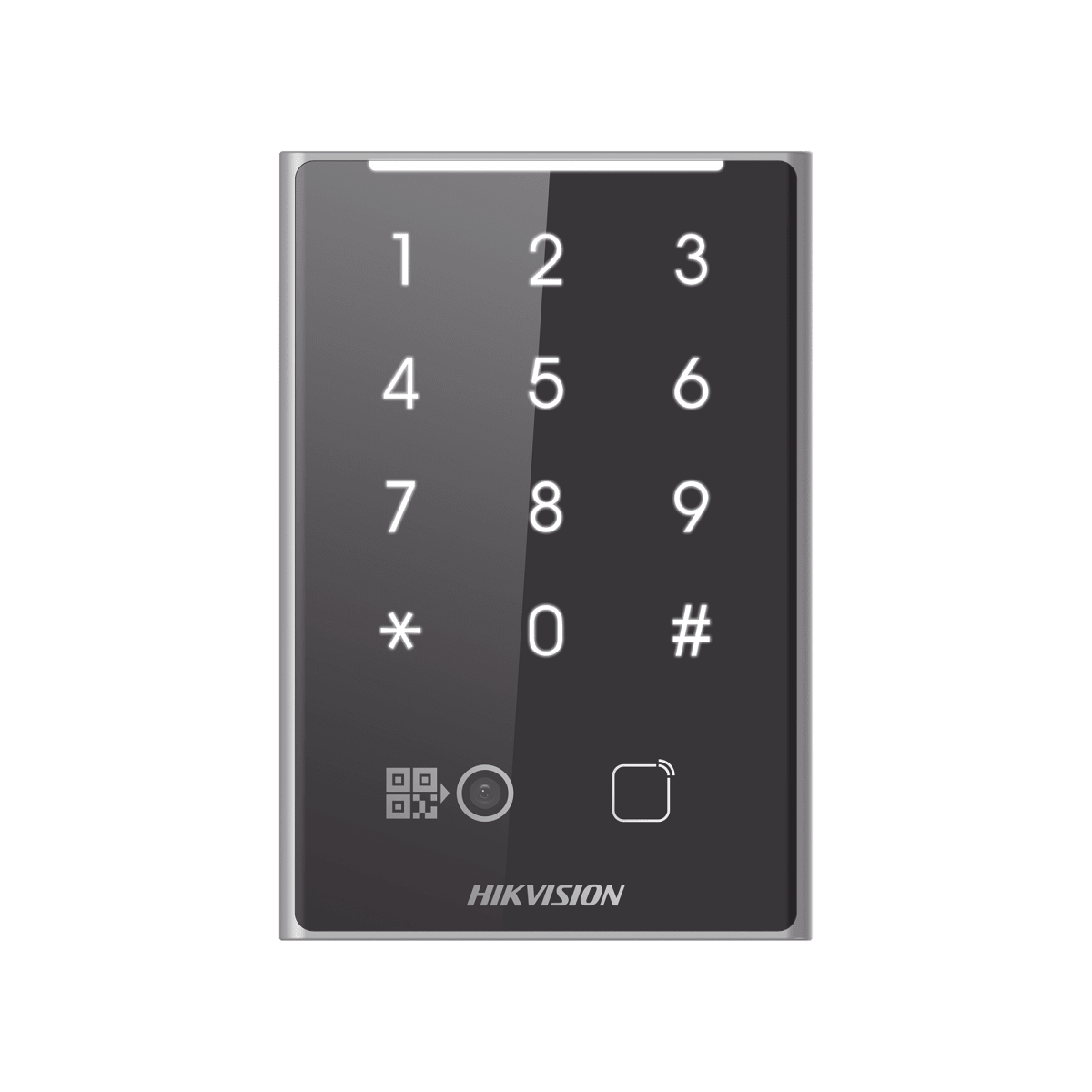 Lector de ProximidadHIKVISIONDS-K1109EKB-QRLector de Tarjetas de proximidad PROX EM y Códigos QR con Teclado – Hikvision DS - K1109EKB - QR - SILYMX
