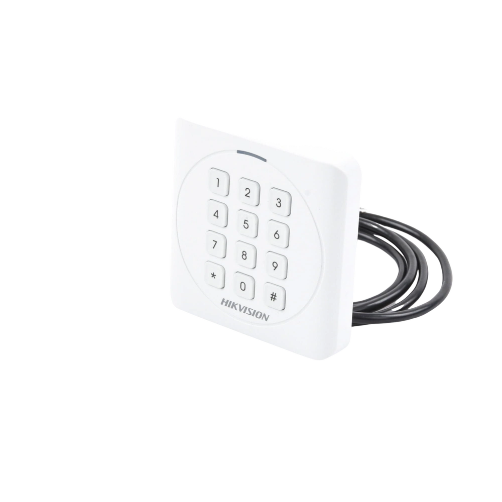 Lector de Tarjetas HIKVISION PROX EM y Contraseñas Exterior IP65 Wiegand Compatible con Cualquier Panel PEQUEÑO y ESTETICO DS-K1801EK - SILYMX