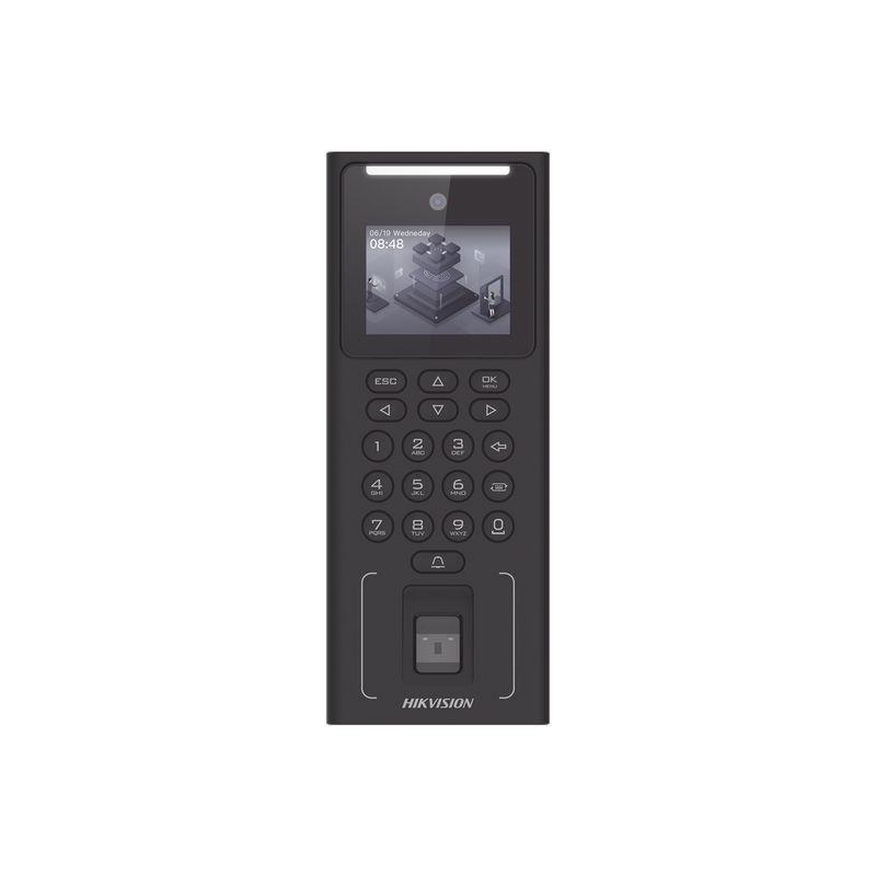 Terminal Facial Min Moe WIFI con Batería de Respaldo Acceso y Asistencia 500 Rostros y Lector de Tarjetas MIFARE 3,000 Huellas 3,000 Tarjetas DS-K1T321MFWX-B - SILYMX
