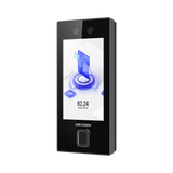 Terminal Biometrico Facial Min Moe con LECTOR DE HUELLAS y Tarjetas MIFARE 3000 Rostros 3000 Huellas Nube Hik-Connect Teams Exterior IP65 PoE WiFi HIK-IA SIP Estandar DS-K1T344MBFWX-E1