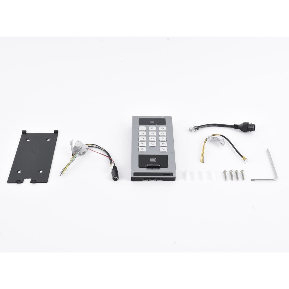 BiométricosHIKVISIONDS-K1T502DBFWX-CLector Biométrico Antivandálico IP65 IK09 Videoportero Multiapartamento Huella Tarjeta QR PIN App Hikvision DS - K1T502DBFWX - C - SILYMX